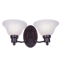 Perkins 2-Light Weathered Bronze Wall Sconce Light Fixture with Marbleized Glass Shade by Bel Air Lighting