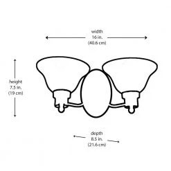 Perkins 2-Light Weathered Bronze Wall Sconce Light Fixture with Marbleized Glass Shade by Bel Air Lighting -GlowNest Shop weathered bronze bel air lighting vanity lighting 6542 wb 77 1000