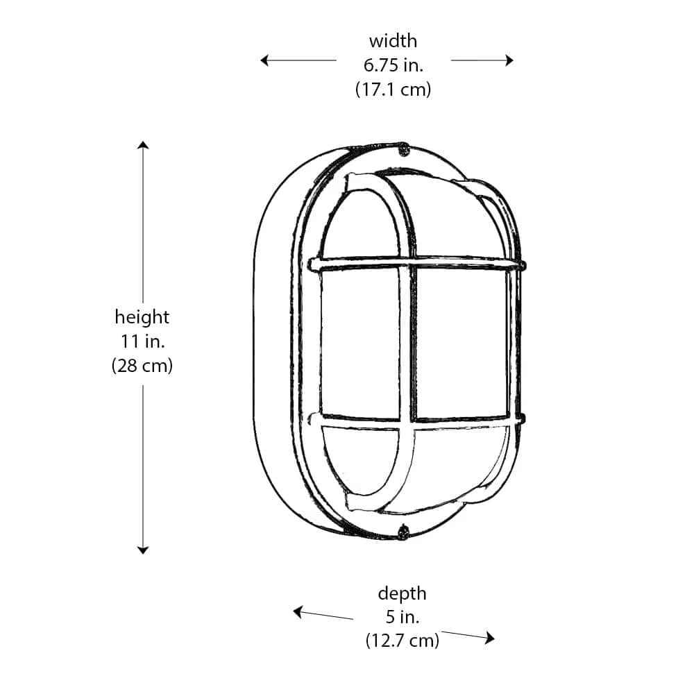Aria 11 in. 1-Light White Oval Bulkhead Outdoor Wall Light with Ribbed Glass by Bel Air Lighting 7 Aria 11 in. 1-Light White Oval Bulkhead Outdoor Wall Light with Ribbed Glass by Bel Air Lighting - Image 5