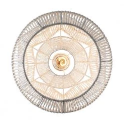 1-Light White Rope Basket Pendant Light with Woven Shade by Bel Air Lighting 12 1-Light White Rope Basket Pendant Light with Woven Shade by Bel Air Lighting -GlowNest Shop white bel air lighting chandeliers 1001721112 1d 1000