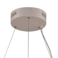 23.25 in. 38-Watt Integrated LED White Hanging Kitchen Pendant Light with Round Metal Shade by Bel Air Lighting -GlowNest Shop white bel air lighting chandeliers mdn 1559 wh 4f 1000