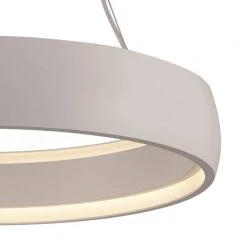 23.25 in. 38-Watt Integrated LED White Hanging Kitchen Pendant Light with Round Metal Shade by Bel Air Lighting -GlowNest Shop white bel air lighting chandeliers mdn 1559 wh c3 1000