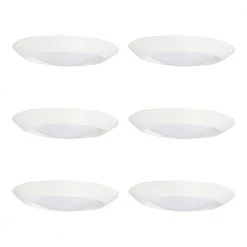 7.5 in. White Integrated LED Flush Mount Kitchen Ceiling Light Fixture (6-Pack) by Bel Air Lighting -GlowNest Shop white bel air lighting flush mount lights 13wdbmz wh 44 1000