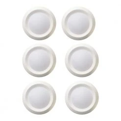 7.5 in. White Integrated LED Flush Mount Kitchen Ceiling Light Fixture (6-Pack) by Bel Air Lighting -GlowNest Shop white bel air lighting flush mount lights 13wdbmz wh 4f 1000