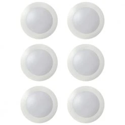 7.5 in. White Integrated LED Flush Mount Kitchen Ceiling Light Fixture (6-Pack) by Bel Air Lighting 12 7.5 in. White Integrated LED Flush Mount Kitchen Ceiling Light Fixture (6-Pack) by Bel Air Lighting -GlowNest Shop white bel air lighting flush mount lights 15w6pkbmz wh c3 1000