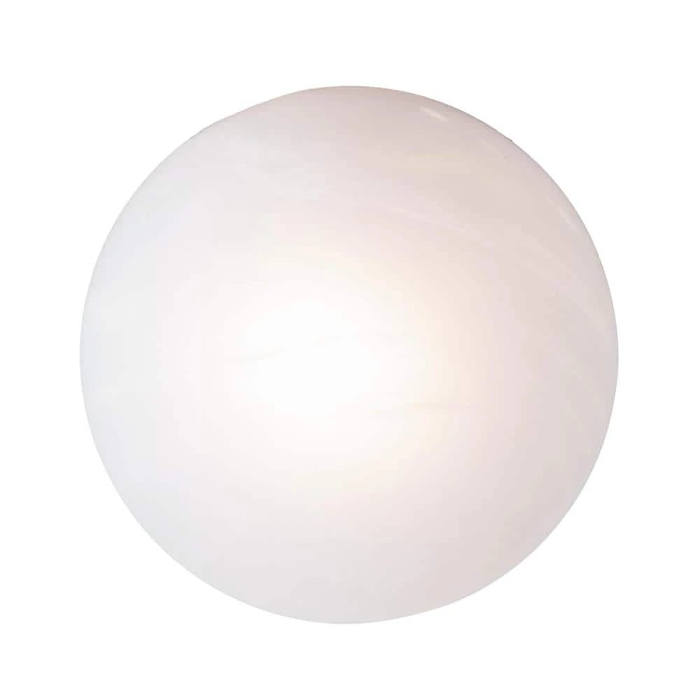 Dash 8 in. 1-Light White Flush Mount Kitchen Ceiling Light Fixture with Marbleized Glass by Bel Air Lighting 5 Dash 8 in. 1-Light White Flush Mount Kitchen Ceiling Light Fixture with Marbleized Glass by Bel Air Lighting - Image 3