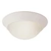 Bolton 12 in. 1-Light White Flush Mount Kitchen Ceiling Light Fixture with Frosted Glass Shade by Bel Air Lighting -GlowNest Shop white bel air lighting flush mount lights 57703 1 wh 64 1000