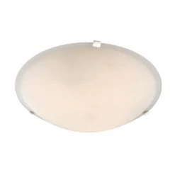 15 in. 3-Light White Flush Mount Kitchen Ceiling Light Fixture with Marbleized Glass Shade by Bel Air Lighting