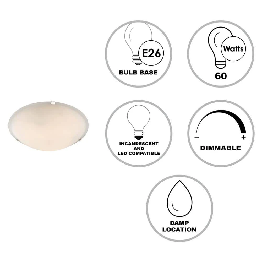 20 in. 4-Light White Flush Mount Kitchen Ceiling Light Fixture with Marbleized Glass Shade by Bel Air Lighting 4 20 in. 4-Light White Flush Mount Kitchen Ceiling Light Fixture with Marbleized Glass Shade by Bel Air Lighting - Image 2