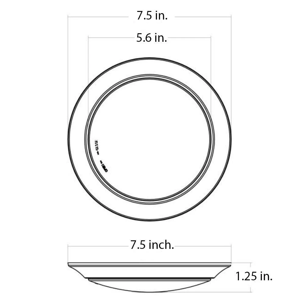 7.5 in. White Integrated LED Ceiling Flush Mount Kitchen Ceiling Light Fixture with Acrylic Shade by Bel Air Lighting 6 7.5 in. White Integrated LED Ceiling Flush Mount Kitchen Ceiling Light Fixture with Acrylic Shade by Bel Air Lighting - Image 4