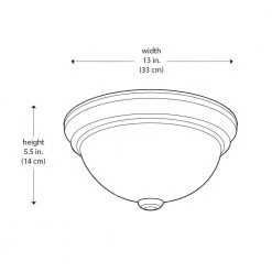 Browns 13 in. 2-Light White CFL Flush Mount Kitchen Ceiling Light Fixture with White Marbleized Glass Shade by Bel Air Lighting -GlowNest Shop white bel air lighting flush mount lights pl 13618 wh 77 1000