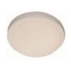 Bliss 11 in. 1-Light White CFL Flush Mount Kitchen Ceiling Light Fixture with Frosted Shade by Bel Air Lighting