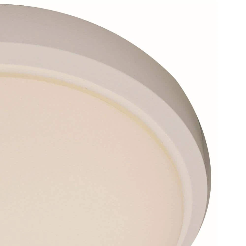 Bliss 11 in. 1-Light White CFL Flush Mount Kitchen Ceiling Light Fixture with Frosted Shade by Bel Air Lighting 4 Bliss 11 in. 1-Light White CFL Flush Mount Kitchen Ceiling Light Fixture with Frosted Shade by Bel Air Lighting - Image 3