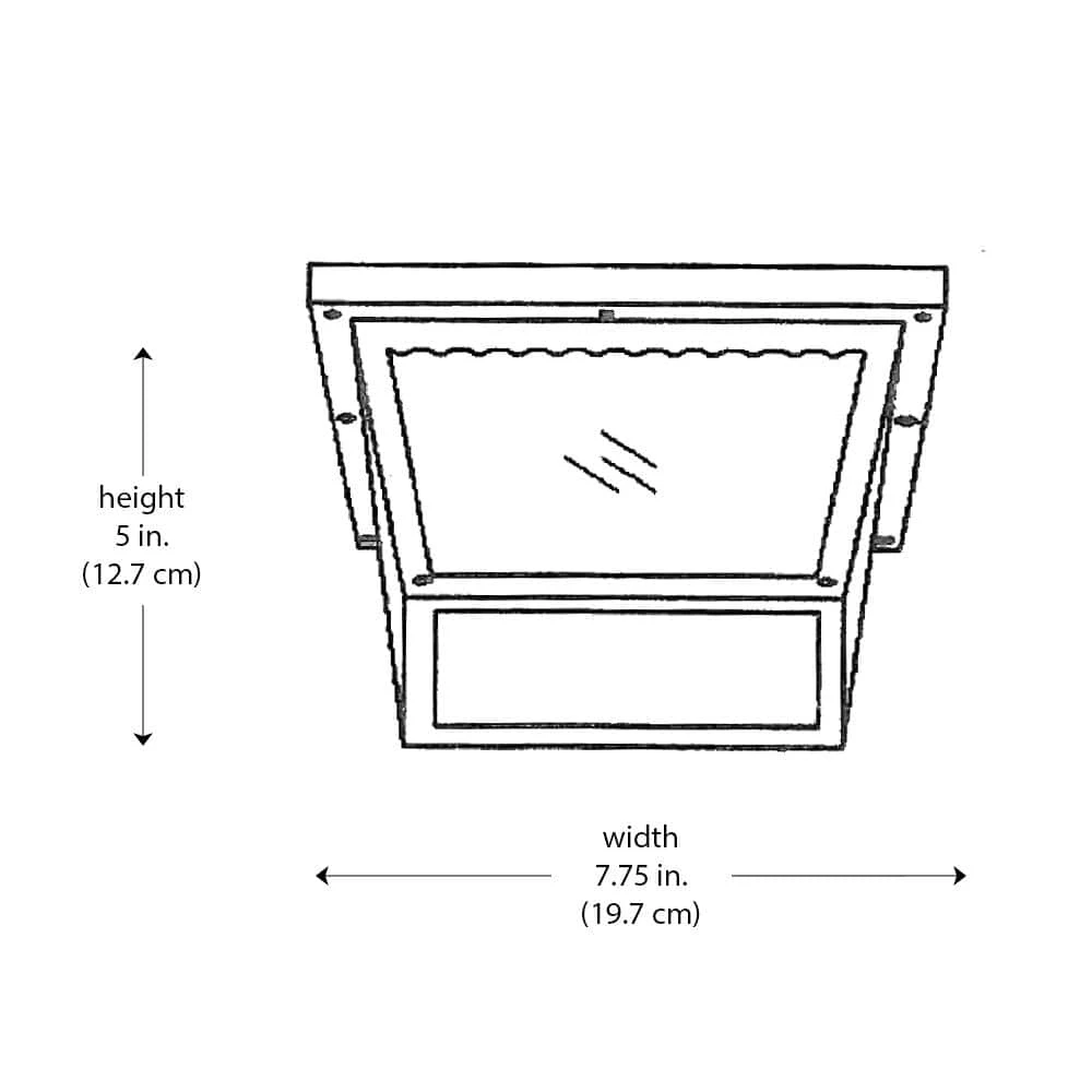 Samantha 1-Light White Outdoor Flush Mount Ceiling Light with Frosted Glass by Bel Air Lighting 6 Samantha 1-Light White Outdoor Flush Mount Ceiling Light with Frosted Glass by Bel Air Lighting - Image 4