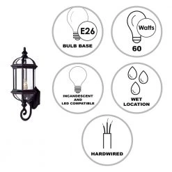 Wentworth 1-Light Large White Outdoor Wall Light Sconce Lantern with Clear Glass by Bel Air Lighting -GlowNest Shop white bel air lighting outdoor sconces 4180 wh 40 1000