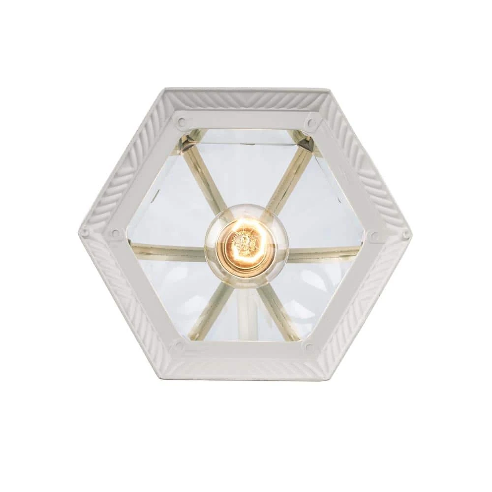 Wentworth 1-Light Small White Outdoor Wall Light Sconce Lantern with Clear Glass by Bel Air Lighting 6 Wentworth 1-Light Small White Outdoor Wall Light Sconce Lantern with Clear Glass by Bel Air Lighting - Image 4