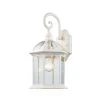Wentworth 1-Light Small White Outdoor Wall Light Sconce Lantern with Clear Glass by Bel Air Lighting -GlowNest Shop white bel air lighting outdoor sconces 4181 wh 64 1000