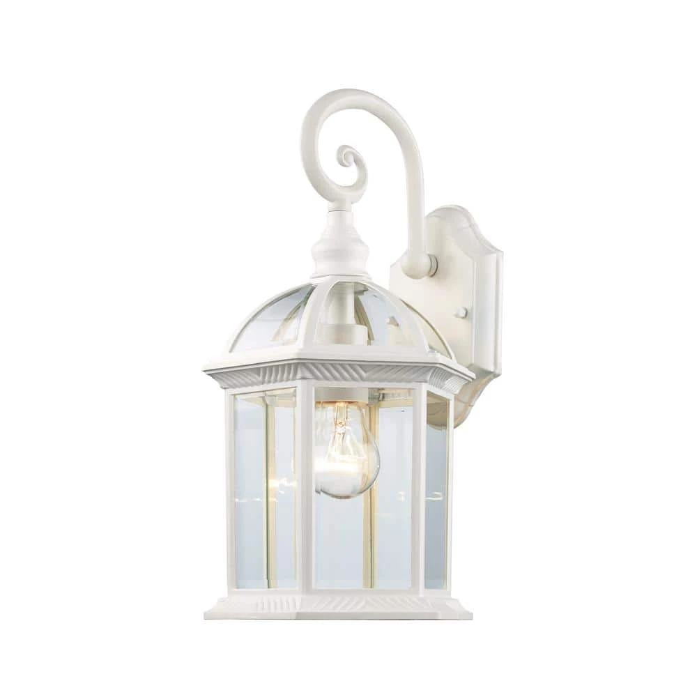 Wentworth 1-Light Small White Outdoor Wall Light Sconce Lantern with Clear Glass by Bel Air Lighting 3 Wentworth 1-Light Small White Outdoor Wall Light Sconce Lantern with Clear Glass by Bel Air Lighting