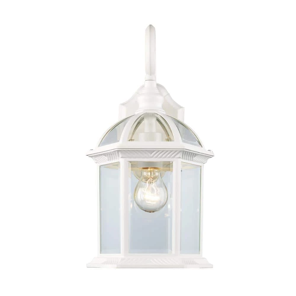 Wentworth 1-Light Small White Outdoor Wall Light Sconce Lantern with Clear Glass by Bel Air Lighting 7 Wentworth 1-Light Small White Outdoor Wall Light Sconce Lantern with Clear Glass by Bel Air Lighting - Image 5