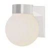 Pershing 1-Light White Outdoor Wall Light Sconce Lantern with Opal Glass Globe Shade by Bel Air Lighting -GlowNest Shop white bel air lighting outdoor sconces 4800 wh 64 1000