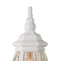 Parsons 1-Light White Outdoor Lamp Post Lantern Mount with Clear Glass by Bel Air Lighting -GlowNest Shop white bel air lighting post lanterns 4060 wh c3 1000