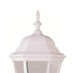 San Rafael 1-Light White Outdoor Lamp Post Lantern Mount with Clear Glass by Bel Air Lighting -GlowNest Shop white bel air lighting post lanterns 4260 wh c3 1000
