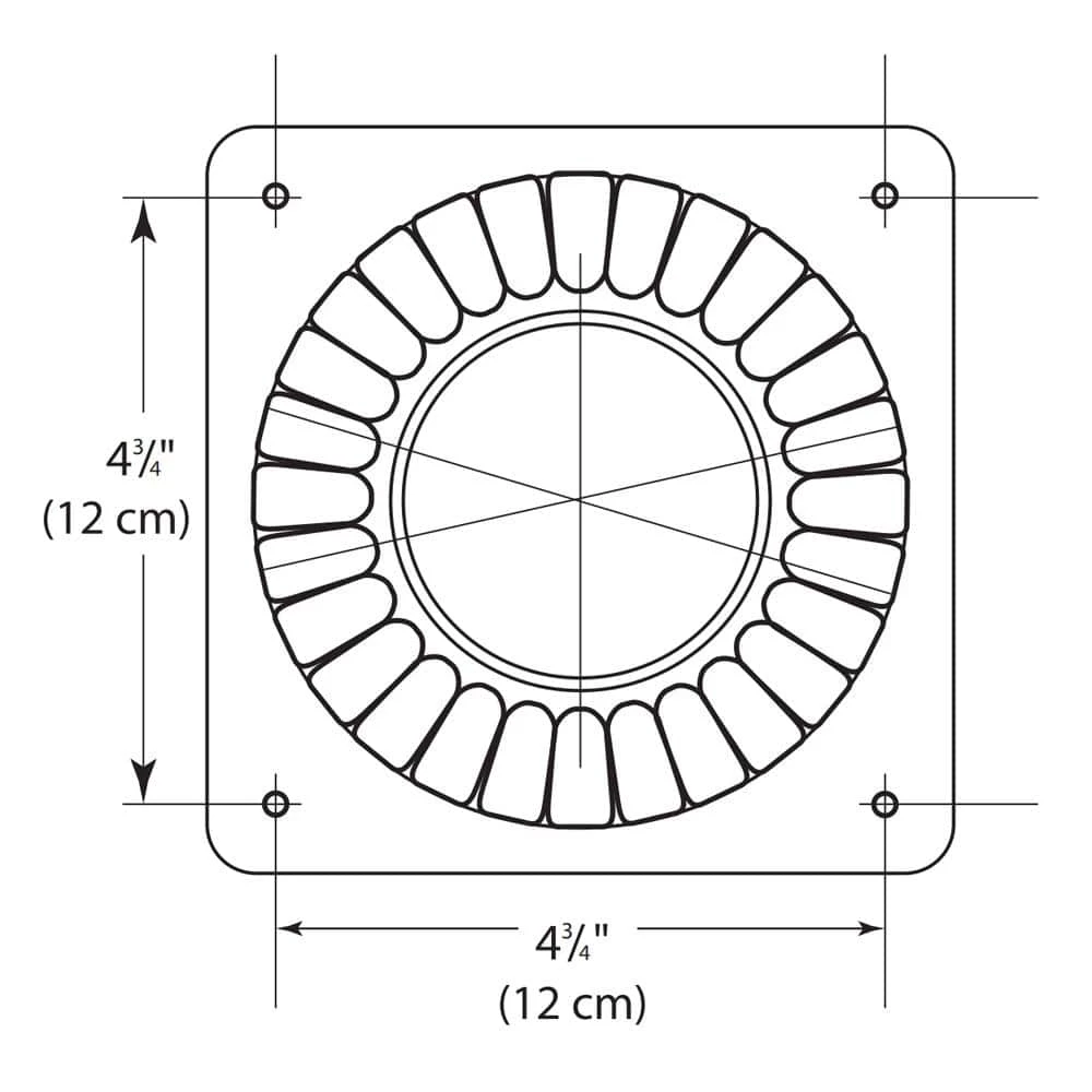 Canby 5.5 in. White Square Pier Mount Base for 3 inch Post Top Mounts by Bel Air Lighting 5 Canby 5.5 in. White Square Pier Mount Base for 3 inch Post Top Mounts by Bel Air Lighting - Image 3