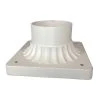 Canby 5.5 in. White Square Pier Mount Base for 3 inch Post Top Mounts by Bel Air Lighting -GlowNest Shop white bel air lighting post light bases 100 wh 64 1000