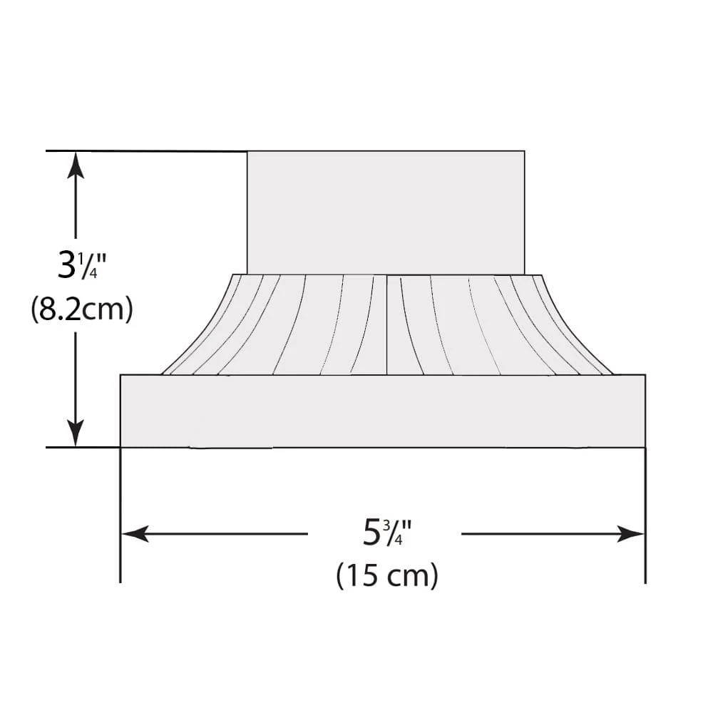 Canby 5.5 in. White Square Pier Mount Base for 3 inch Post Top Mounts by Bel Air Lighting 4 Canby 5.5 in. White Square Pier Mount Base for 3 inch Post Top Mounts by Bel Air Lighting - Image 2