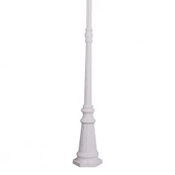 Wilshire 7.5 ft. 4-Light White Outdoor Lamp Post Pole Lantern with Opal Acrylic Shade by Bel Air Lighting -GlowNest Shop white bel air lighting post light sets 4080 wh 4f 1000