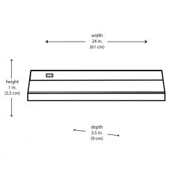 Signature 24 in. LED White Under Cabinet Light with Frosted Glass by Bel Air Lighting -GlowNest Shop white bel air lighting under cabinet lights led cab24 wh 77 1000